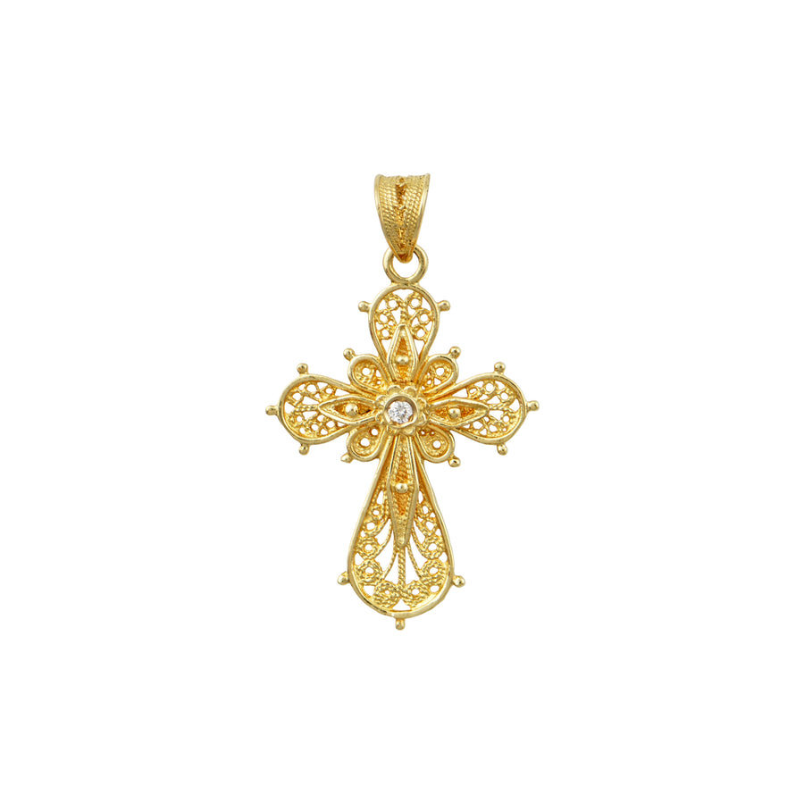 Fausta Greek Orthodox Diamond Cross