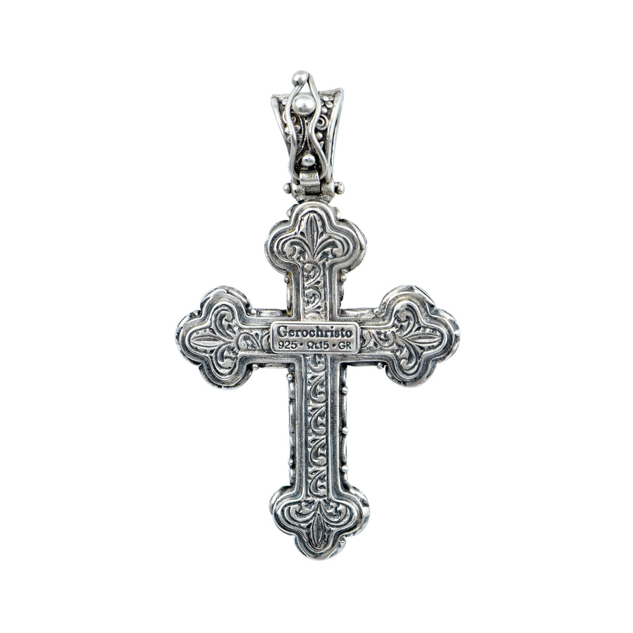 Fine Scroll Silver Orthodox Cross