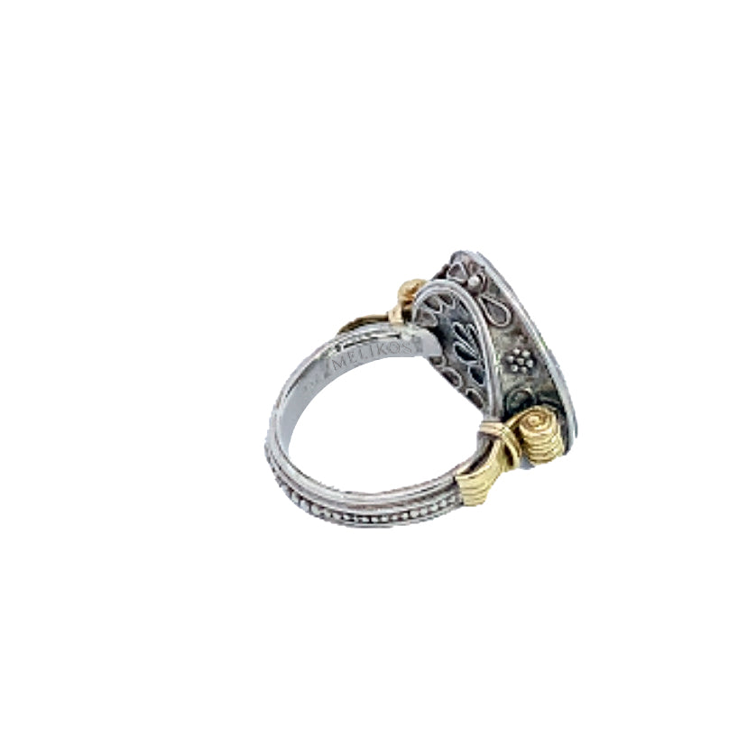 Silver/Gold "Jesus Christ Victorious" Ring