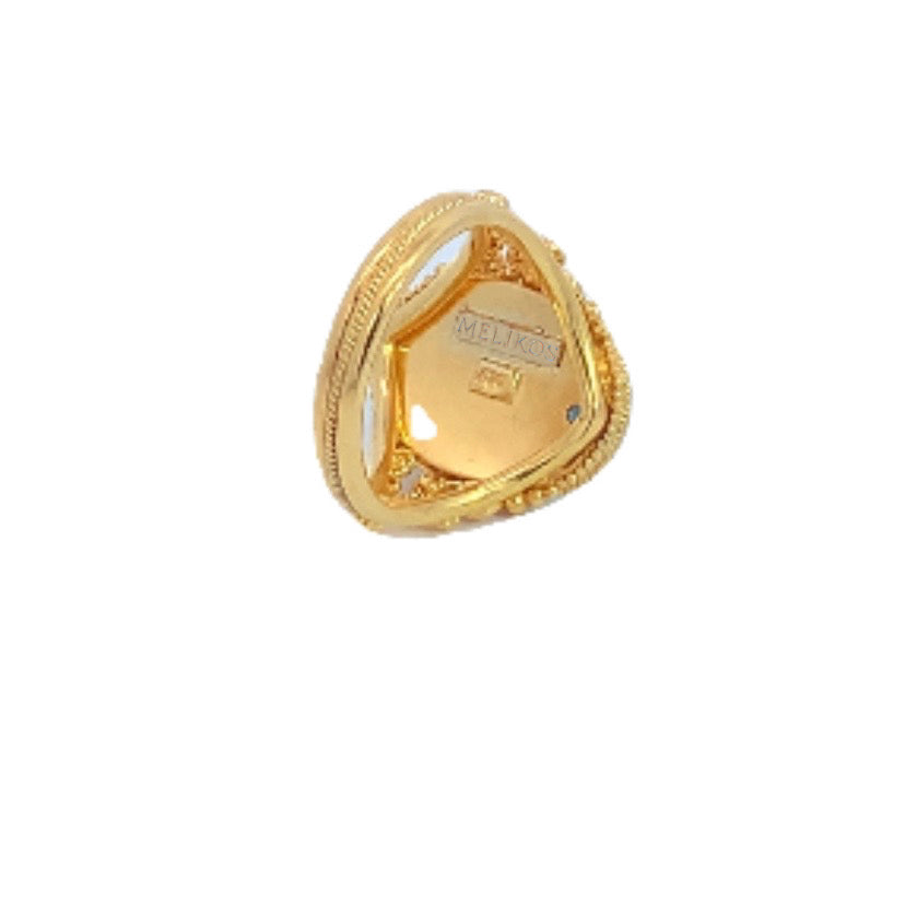 Ouranos Gold Aquamarine Ring
