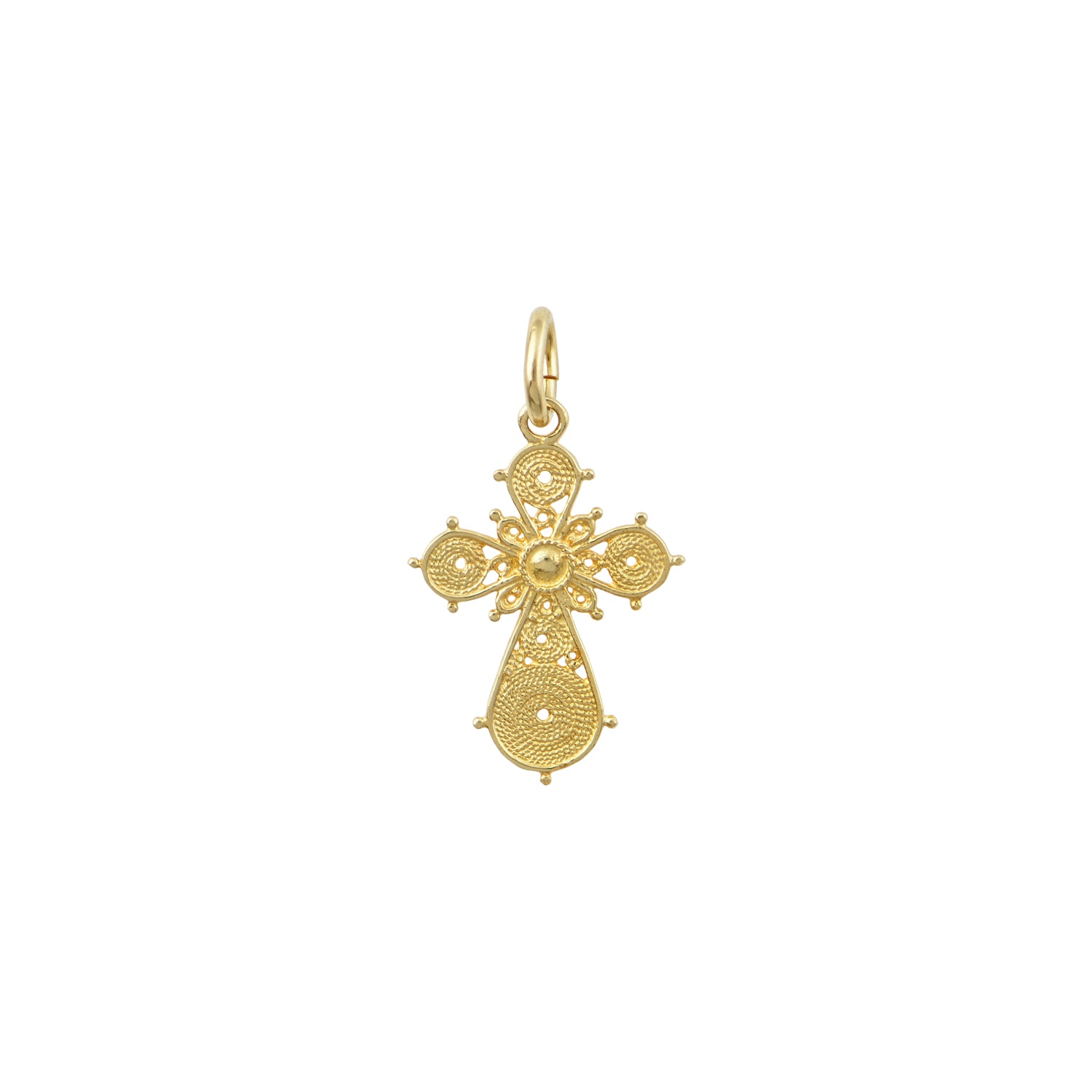 Konstantina Gold Cross Handmade Greek Jewelry Melikos