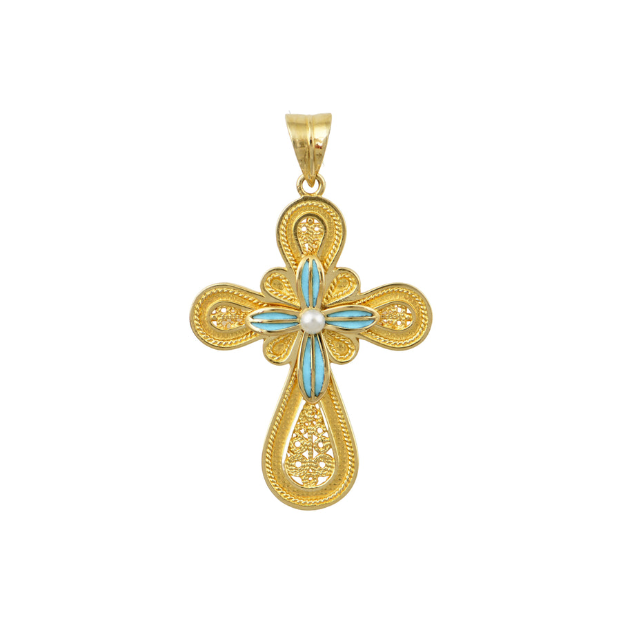 Layered Faith Byzantine Gold Cross