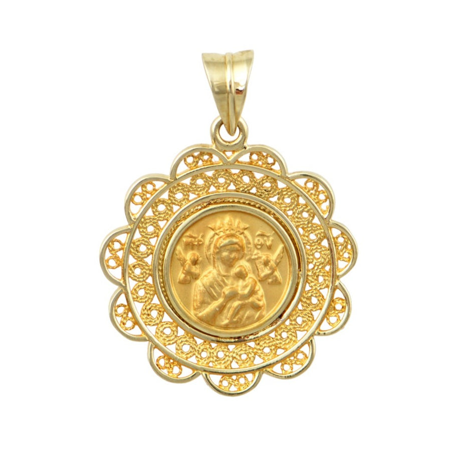 "Mother of Perpetual Help" Gold Pendant