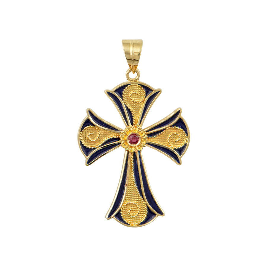 Night Raven Penitence Gold Byzantine Cross