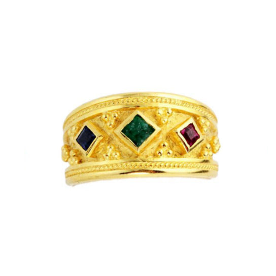 Byzantine Trilogy 18K Gold Ring