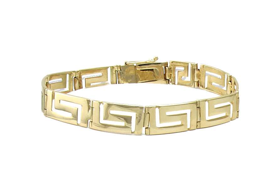 14k gold shop greek key bracelet
