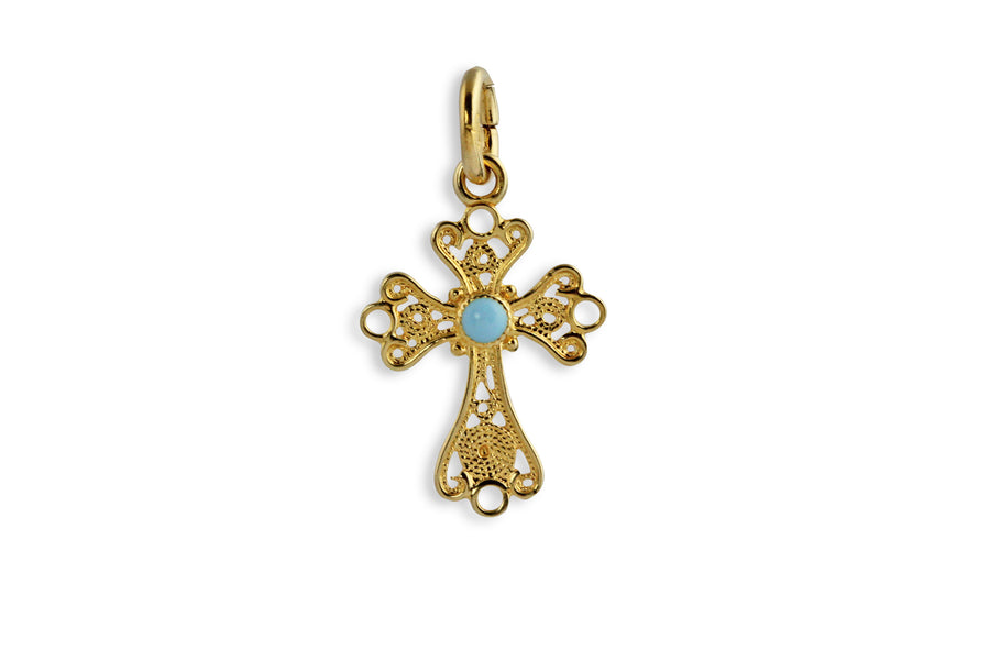 Celestial Heart Gold Orthodox Cross