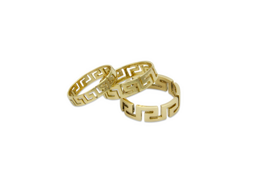 Rivers of Life Meander Gold Ring