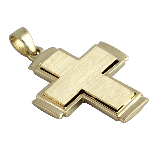 James 1:3 Gold Cross Handmade Greek Jewelry Melikos