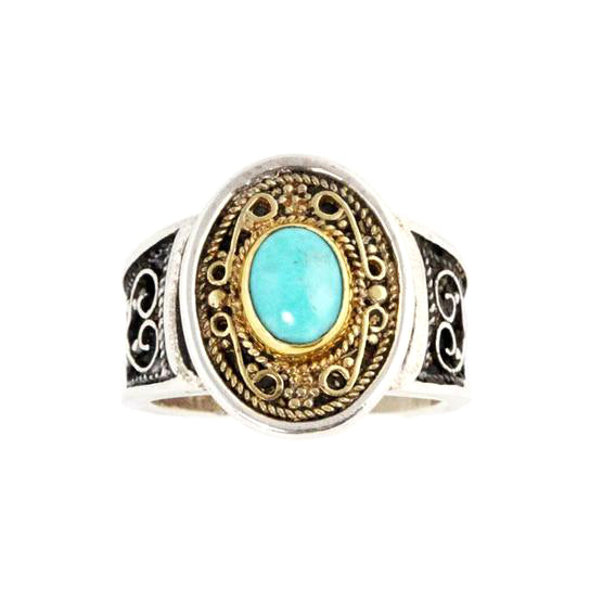 Galene's Pool Silver & Gold Ring