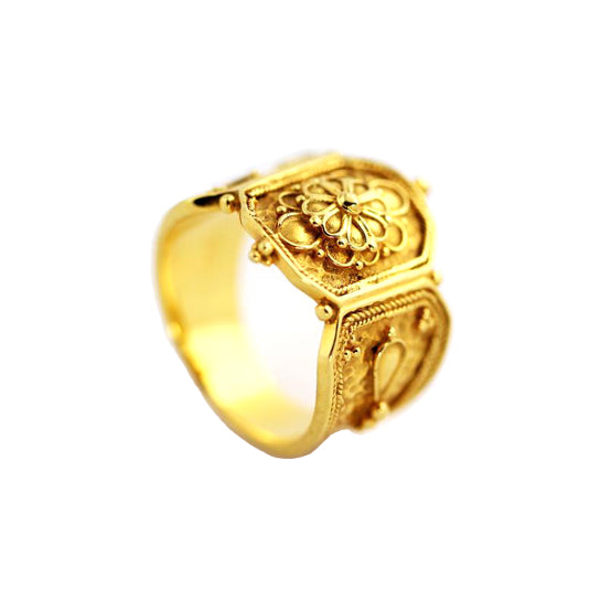 Anthos - Gate of Blooms 18K Gold Ring