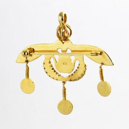 Malia Abejas Minoan Cretan Colgante Broche Plata Esterlina 925 Museo Hecho A Mano - México