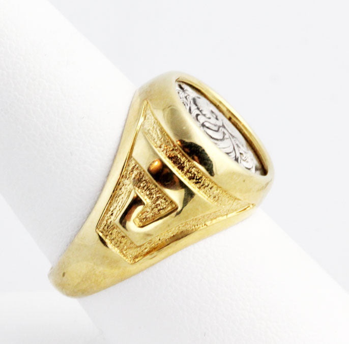 KA0048r Gold and Silver Alexander the Great Ring _3