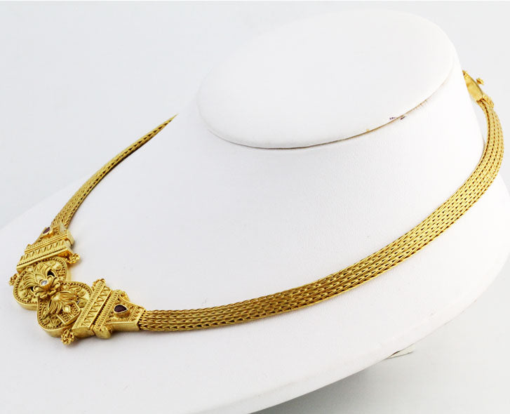 HK0602n Gold Hercules Knot Necklace _3