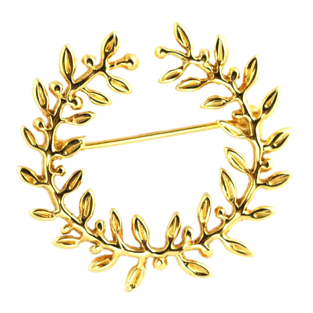 Laurel Wreath Gold Pin