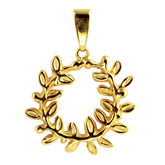 Laurel Wreath Gold Pendant