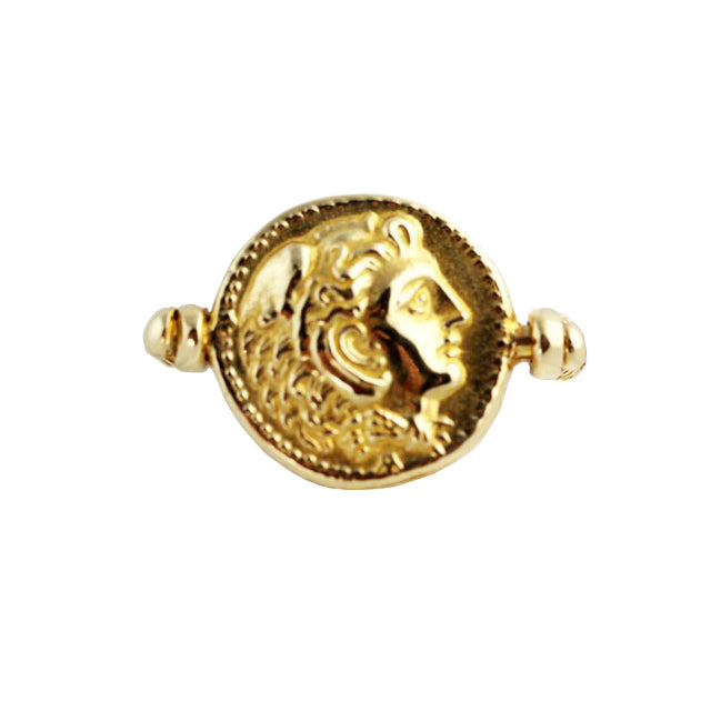 Alexander The Great Swivel Gold Ring