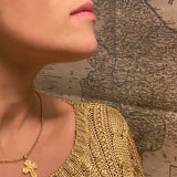 Justinian Reverence Diamond & Gold Orthodox Cross