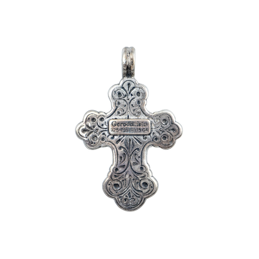 Calypso Byzantine Silver & Gold Ruby Cross