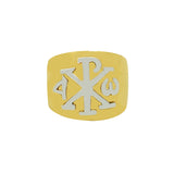Christogram αΧΡω Gold Ring
