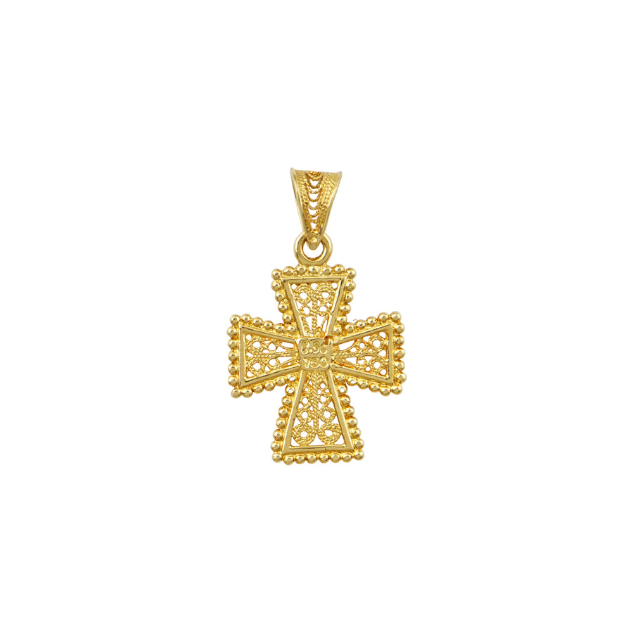 Eirini Gold Filigree Diamond Cross