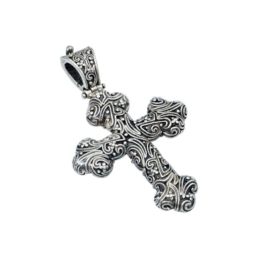 Fine Scroll Silver Orthodox Cross