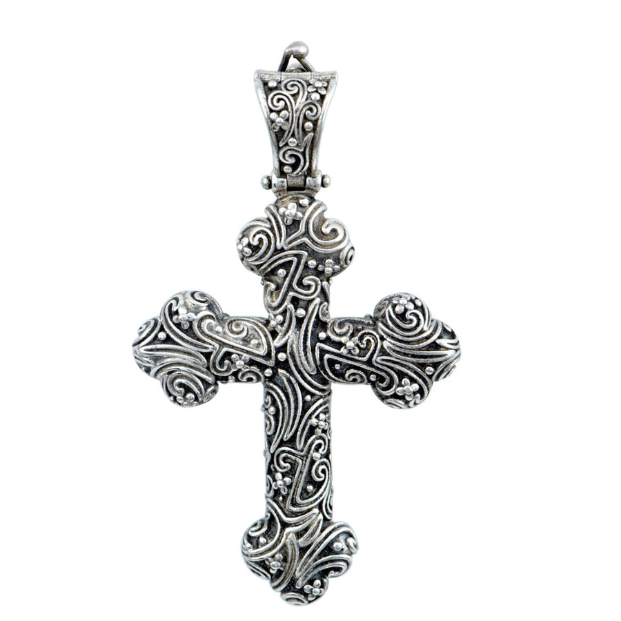 Fine Scroll Silver Orthodox Cross