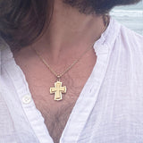 Glorious Ephesians 3:16 Gold Cross