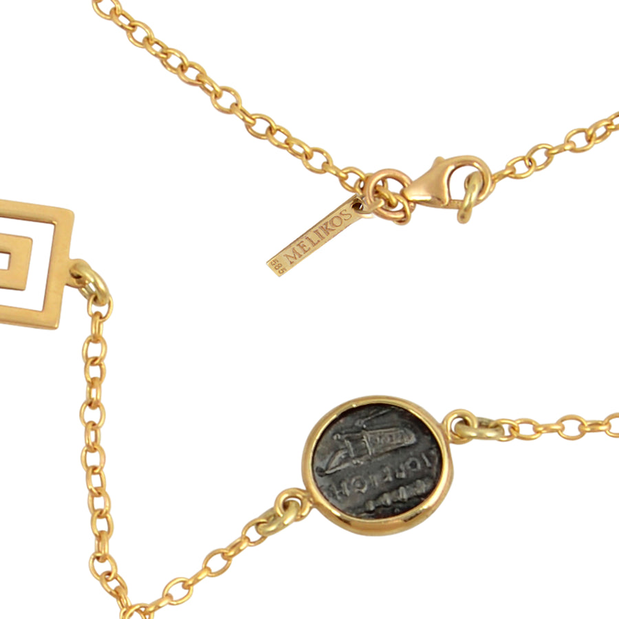 Gold Ancient Greek Elements Necklace