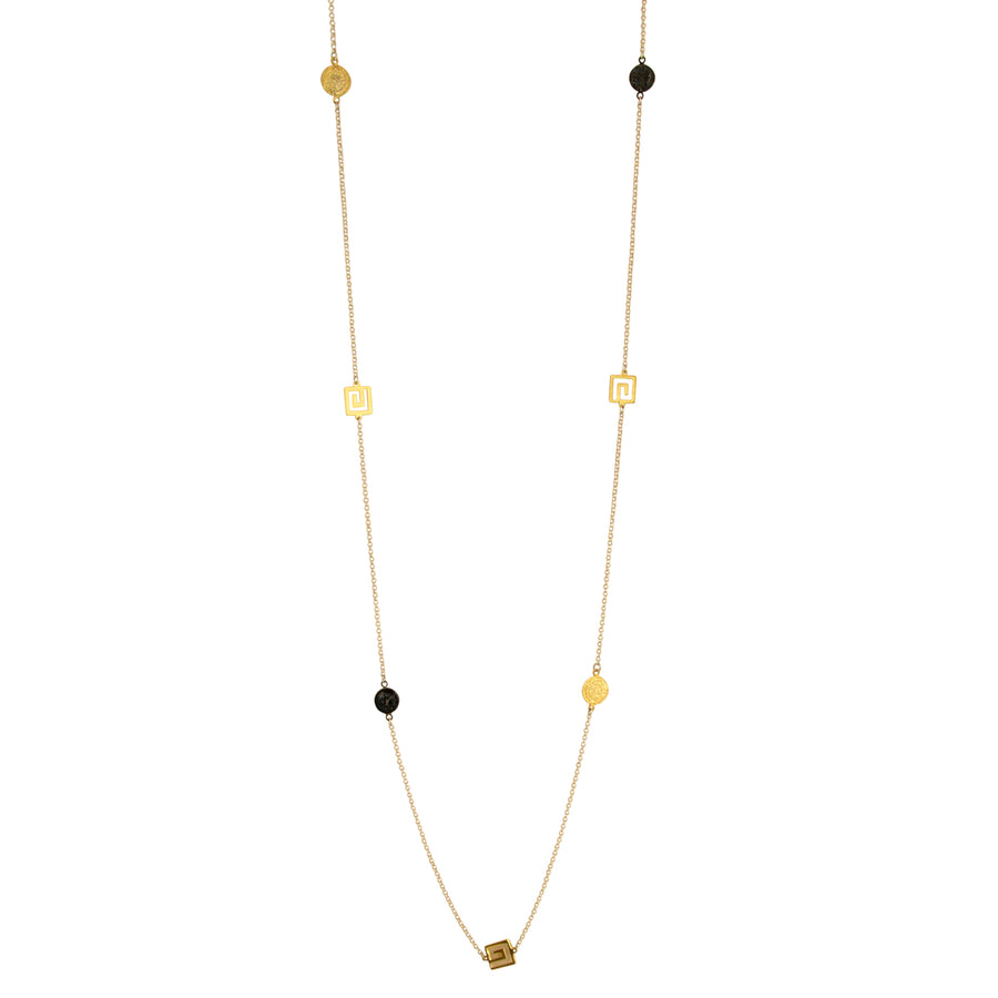 Gold Ancient Greek Elements Necklace