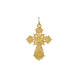 Agni Orthodox Gold Cross with Rosette