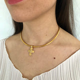 Gold Hand Hammered Neckband