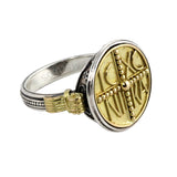 Silver/Gold "Jesus Christ Victorious" Ring