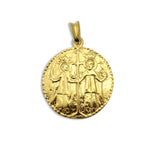 "Jesus Christ Victorious" Round Gold Medallion