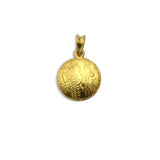 "Jesus Christ Victorious" Round Gold Medallion