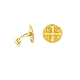 "Jesus Christ Victorious" Gold Cufflinks