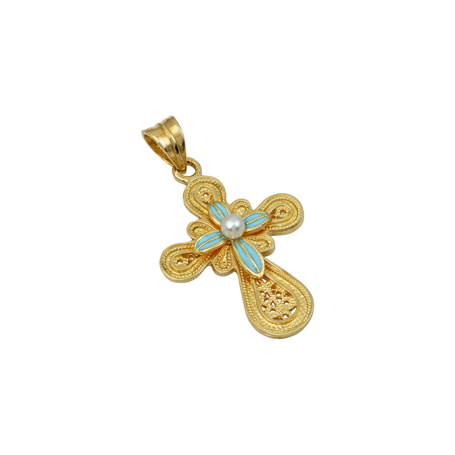 Layered Faith Byzantine Gold Cross