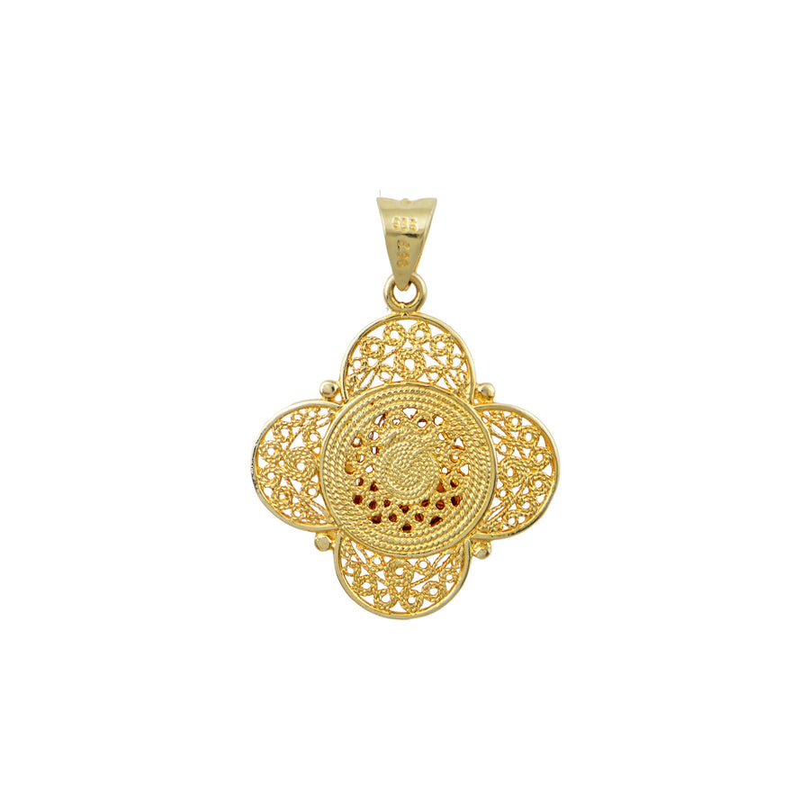 Madonna Gold Clover Shaped Pendant