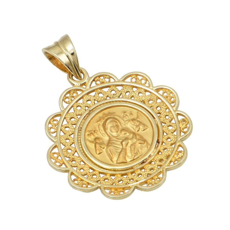 "Mother of Perpetual Help" Gold Pendant