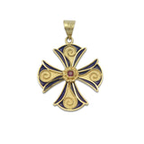 Night Raven Psalm Gold Byzantine Cross