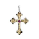 Orthodox Charm Silver & Gold Cross