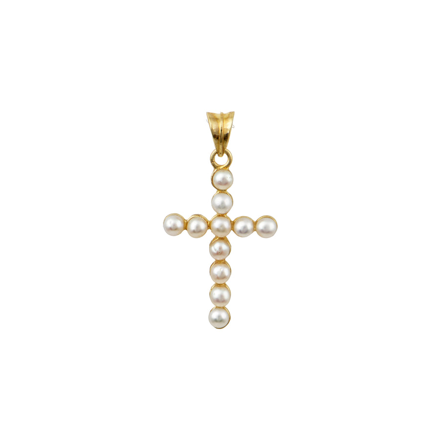 Pearl Simplicity Gold Cross