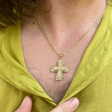 Power Ephesians 3:17 Gold Cross