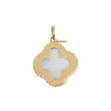 Quatrefoil Mother of Pearl Gold Pendant