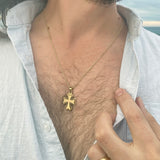 Romans 8:28 Gold Cross
