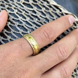Gold Wedding Band with Circles