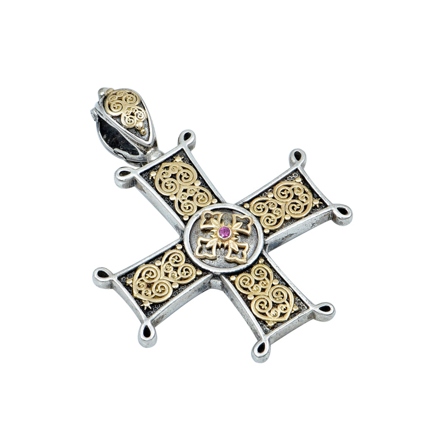 Silver & Gold Byzantine Cross