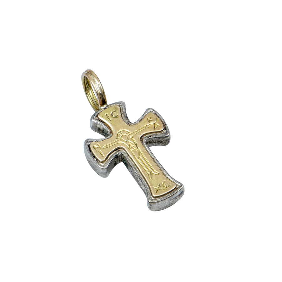 Silver & Gold Crucifix Cross