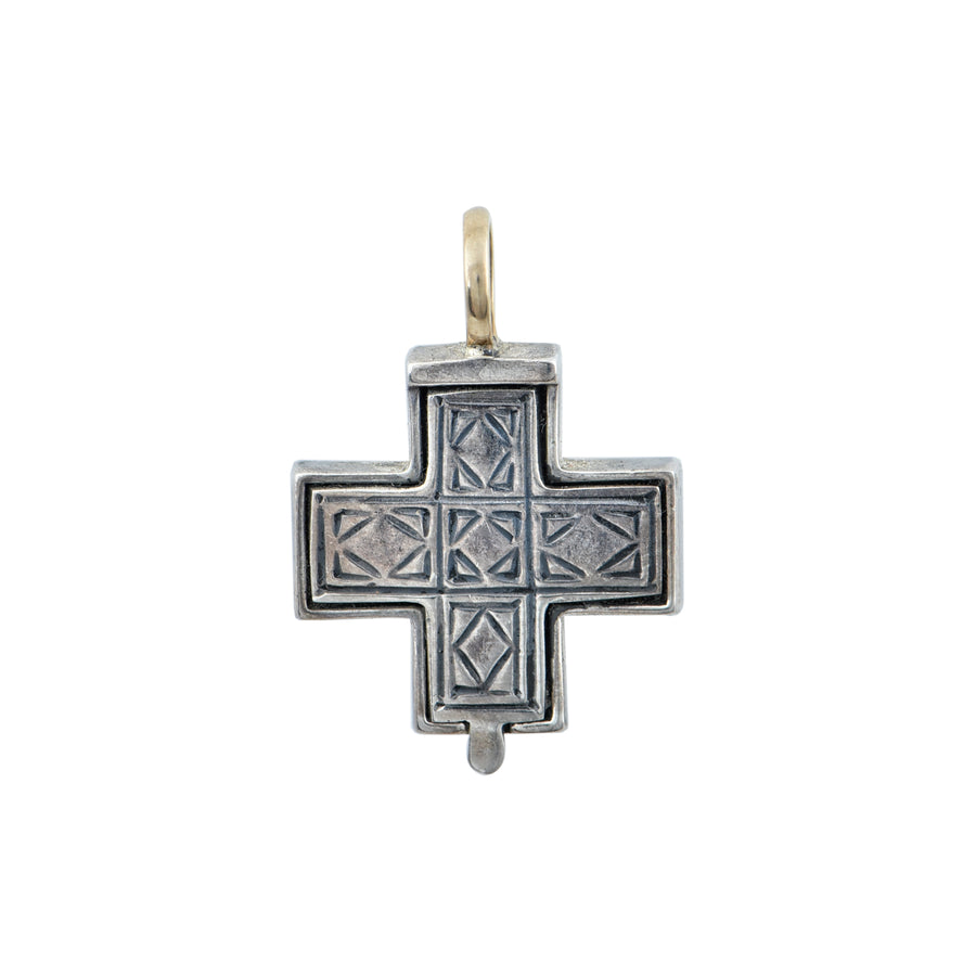 Silver & Gold Geometric Cross