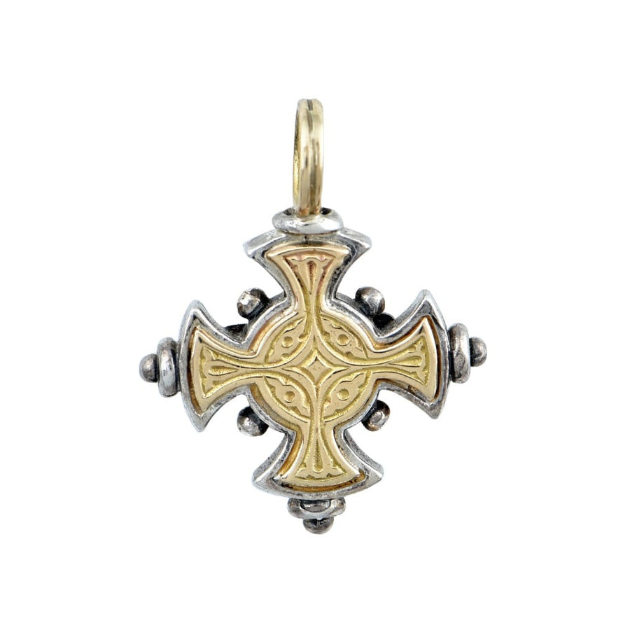 Silver & Gold Maltese Cross